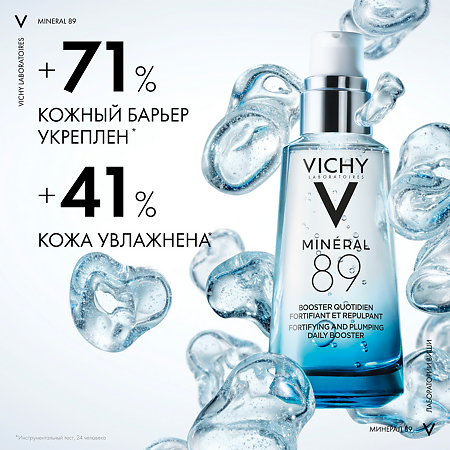 Vichy Mineral 89 Гель-сыворотка увлажняющая для кожи подверженной внешним воздействиям 50 мл