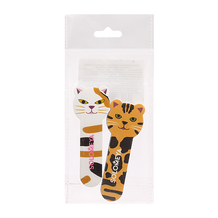 Изображение товара Solomeya Набор пилка для ногтей Пилка Тигренок+полировщик для ногтей маленькая Китти 1 уп