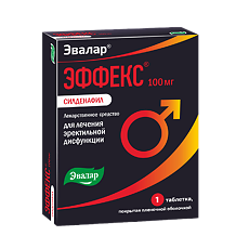 Купить Эффекс Силденафил таблетки покрыт.плен.об. 100 мг 1 шт цена