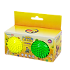 Набор мячей Ежиков 85 мм желтый+зеленый в подарочной упаковке 1 уп