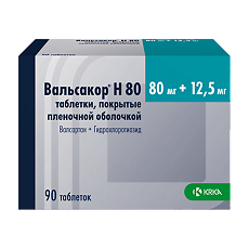 Изображение товара Вальсакор H80 таблетки покрыт.плен.об. 80 мг+12,5 мг 90 шт