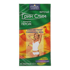 Купить Фиточай Грин Слим Ти с ароматом персика фильтр-пакеты по 2,0 г 30 шт цена