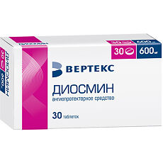 Купить Диосмин таблетки покрыт.плен.об. 600 мг 30 шт цена