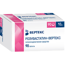 Купить Розувастатин-Вертекс таблетки покрыт.плен.об. 10 мг 90 шт цена