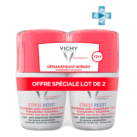 Vichy Deodorants дезодорант анти-стресс шариковый 72 ч для всех типов кожи 50 мл 2 шт