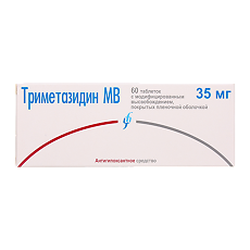 Купить Триметазидин МВ таблетки с модифицированным высвобождением покрыт.плен.об. 35 мг 60 шт цена