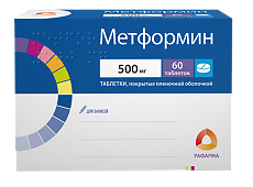 Купить Метформин таблетки покрыт.плен.об. 500 мг 60 шт цена