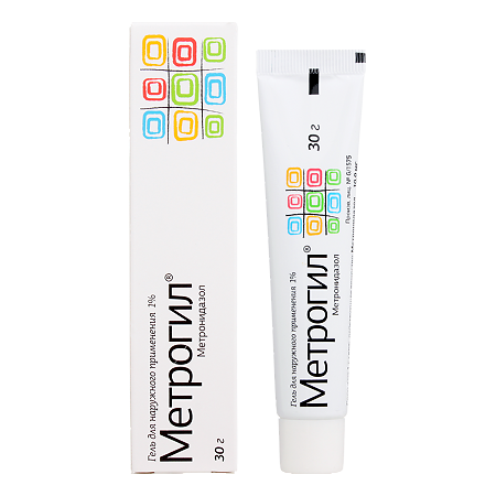 Изображение товара Метрогил гель 1% для наружного применения 30 г лечение розацеа и кожных заболеваний