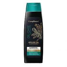 Купить Compliment Argan Oil & Ceramides Шампунь  для сухих и ослабленных волос 400 мл 1 шт цена