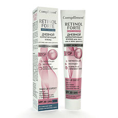 Купить Compliment Retinol Forte Дневной корректирующий флюид для лица, шеи и зоны декольте 50 мл 1 шт цена