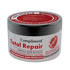 Купить Compliment Маска для волос Total Repair для поврежденных, ломких и сухих волос Полное восстановление 500 мл 1 шт цена