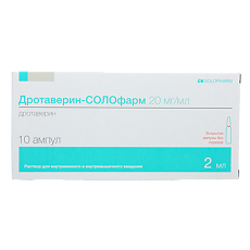 Купить Дротаверин-СОЛОфарм раствор для в/в и в/м введ. 20 мг/мл 2 мл 10 шт цена