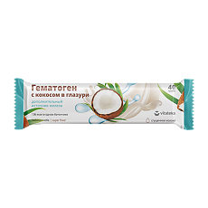 Купить Гематоген с кокосом в шоколадной глазури Витатека 40 г 1 шт цена