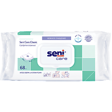Купить Seni Care Classic Салфетки влажные с витамином Е и аллантоином 68 шт цена