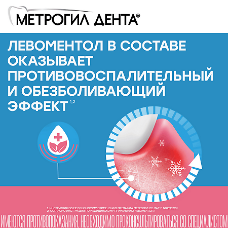 Метрогил Дента гель стоматологический 20 г 1 шт