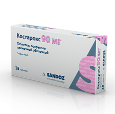 Купить Костарокс таблетки покрыт.плен.об. 90 мг 28 шт цена