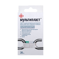 Купить Пластырь Мультипласт набор сильной фиксации белый 20 шт цена