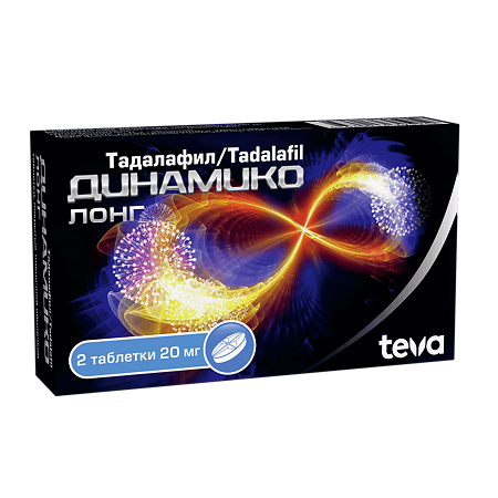 Динамико Лонг таблетки покрыт.плен.об. 20 мг 2 шт
