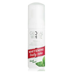 Купить Глобал Вайт (Global White) Пенка отбеливающая Whitening Daily Care свежая мята 50 мл 1 шт цена