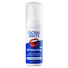 Купить Global White Пенка отбеливающая Whitening Daily Care Свежая мята фермент папайи 50 мл 1 шт цена