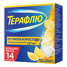 Купить ТераФлю от гриппа и простуды порошок д/приг раствора д/приема внутрь лимон пак 14 шт цена