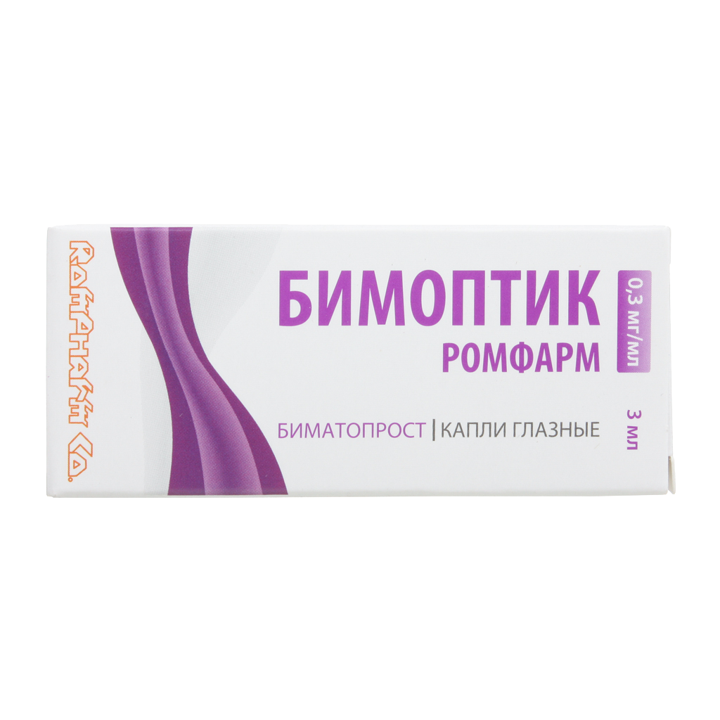 Бимоптик Ромфарм капли глазные 0,3 мг/мл 3 мл 1 шт - , цена и .