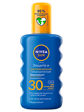 Купить Nivea Sun Солнцезащитный спрей Защита и увлажнение SPF30 200 мл 1 шт цена