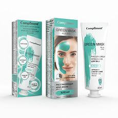 Купить Compliment Green mask Расслабляющая крио-маска для лица Зеленая Анти-акне&Матирование 80 мл 1 шт цена