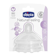 Купить Chicco Соска Natural Feeling 6+ силиконовая быстрый поток с флексорами 2 шт цена