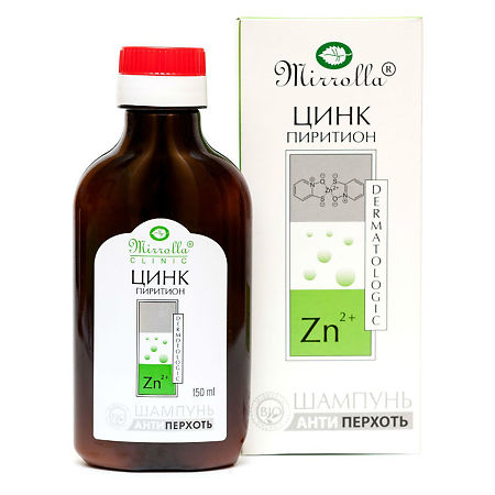 Изображение товара Mirrolla Шампунь от перхоти с цинк пиритионом 1% 150 мл 1 шт