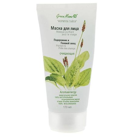 Изображение товара Маска для лица Green Mama Подорожник и хвощ 170 мл натуральный уход очищение