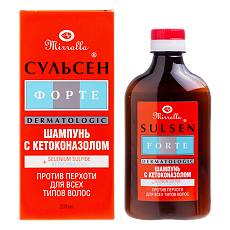 Изображение товара Mirrolla Сульсен Форте шампунь с кетоконазолом 250 мл 1 шт
