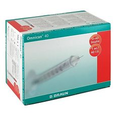 Купить Шприц инсулиновый Omnican U40 1 мл интегрированная игла 30G (0,30x12,0) 100 шт цена