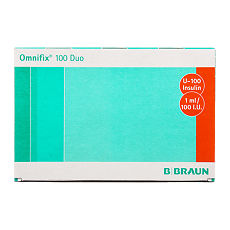 Купить Шприц инсулиновый Omnifix U100 1 мл с приложенной иглой 26G ( 0,45x12мм) 100 шт цена