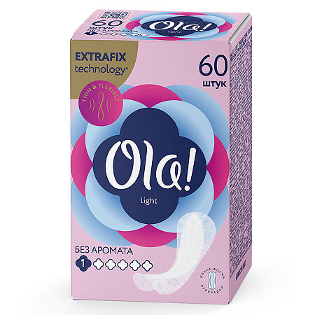 Ola! Прокладки ежедневные Light тонкие стринг-мультиформ 60 шт
