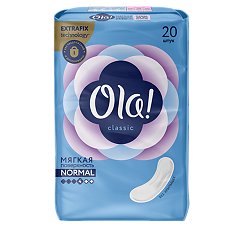 Купить Ola! Прокладки Classic Normal мягкая поверхность без крылышек 20 шт цена