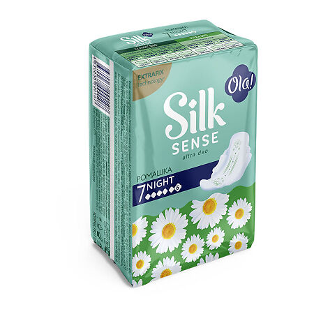 Ola! Silk Sense Прокладки Ultra Night ультратонкие аромат Ромашка 7 шт