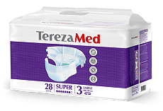 Купить TerezaMed Подгузники для взрослых Super Large (№3) 28 шт цена