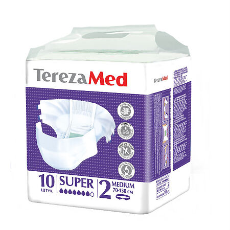 TerezaMed Подгузники для взрослых Super Medium (№2) 10 шт