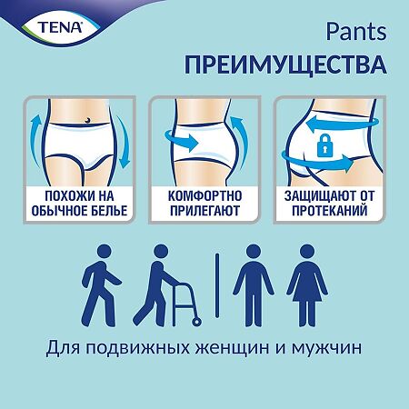 Tena Pants Normal подгузники для взрослых (трусы) р. XL, 15 шт