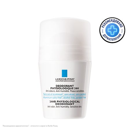 Изображение товара La Roche-Posay Physiological Дезодорант-ролик физиологический 24 ч 50 мл 1 шт