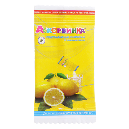 Аскорбинка аскорбиновая кислота порошок со вкусом лимона 500 мг пакетики 30 шт