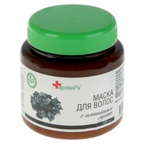 Изображение товара Маска для волос с алтайским мумие 250 мл Apotek's укрепление и блеск Изображение товара Маска для волос с алтайским мумие 250 мл Apotek's укрепление и блеск