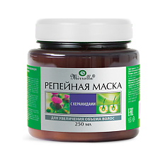 Купить Mirrolla Маска Репейная с комплексом керамидов для увеличения объема волос 250 мл 1 шт цена