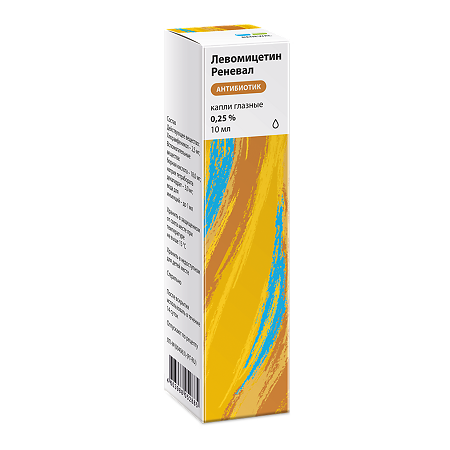 Изображение товара Левомицетин Реневал капли глазные 0,25 % 10 мл 1 шт