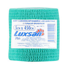 Купить Luxsan Pets Бинт самофикс. для животных с горькой пропиткой 5 см х 4,5 м 1 шт. цена