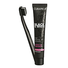 Купить Curaprox Зубная паста Black Is White 90мл + Зубная щетка Ultra Soft черная 1 уп цена
