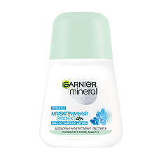 Изображение товара Garnier Mineral Дезодорант-антиперспирант для тела ролик Антибактериальный эффект 48ч женский 50 мл 1 шт