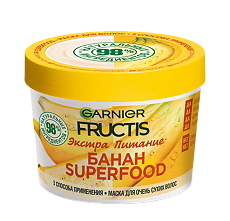 Купить Garnier Fructis Маска для волос Superfood Банан 390 мл 1 шт цена