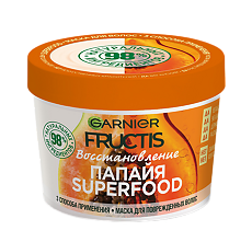 Купить Garnier Fructis Маска для волос Superfood Папайя 390 мл 1 шт цена